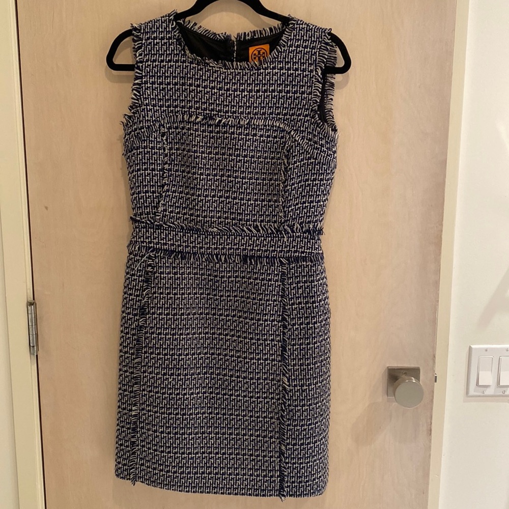 Tori Burch Blue Tweed dress - Size 4